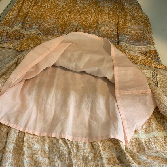 Sundance Dress Women 16 Multi Island Tales Coastal Chic Side Zip Lined Maxi - Picture 12 of 16